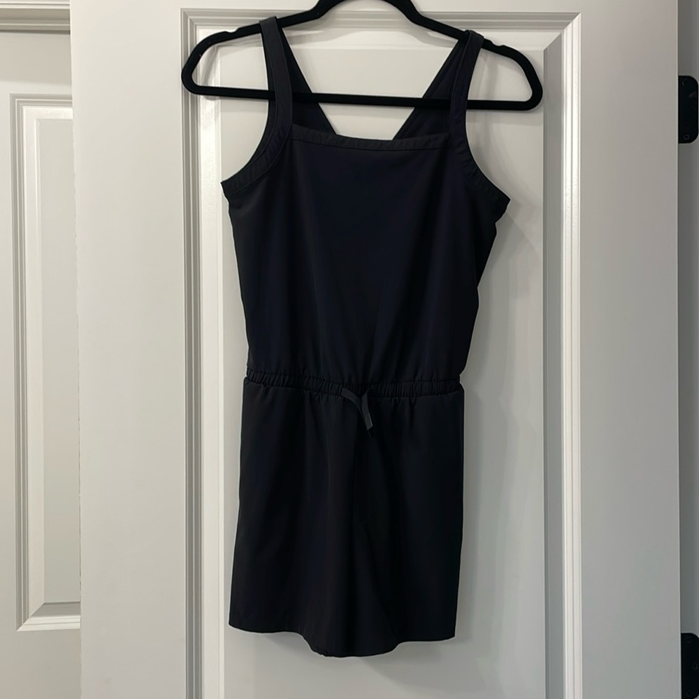 Black, work out romper.